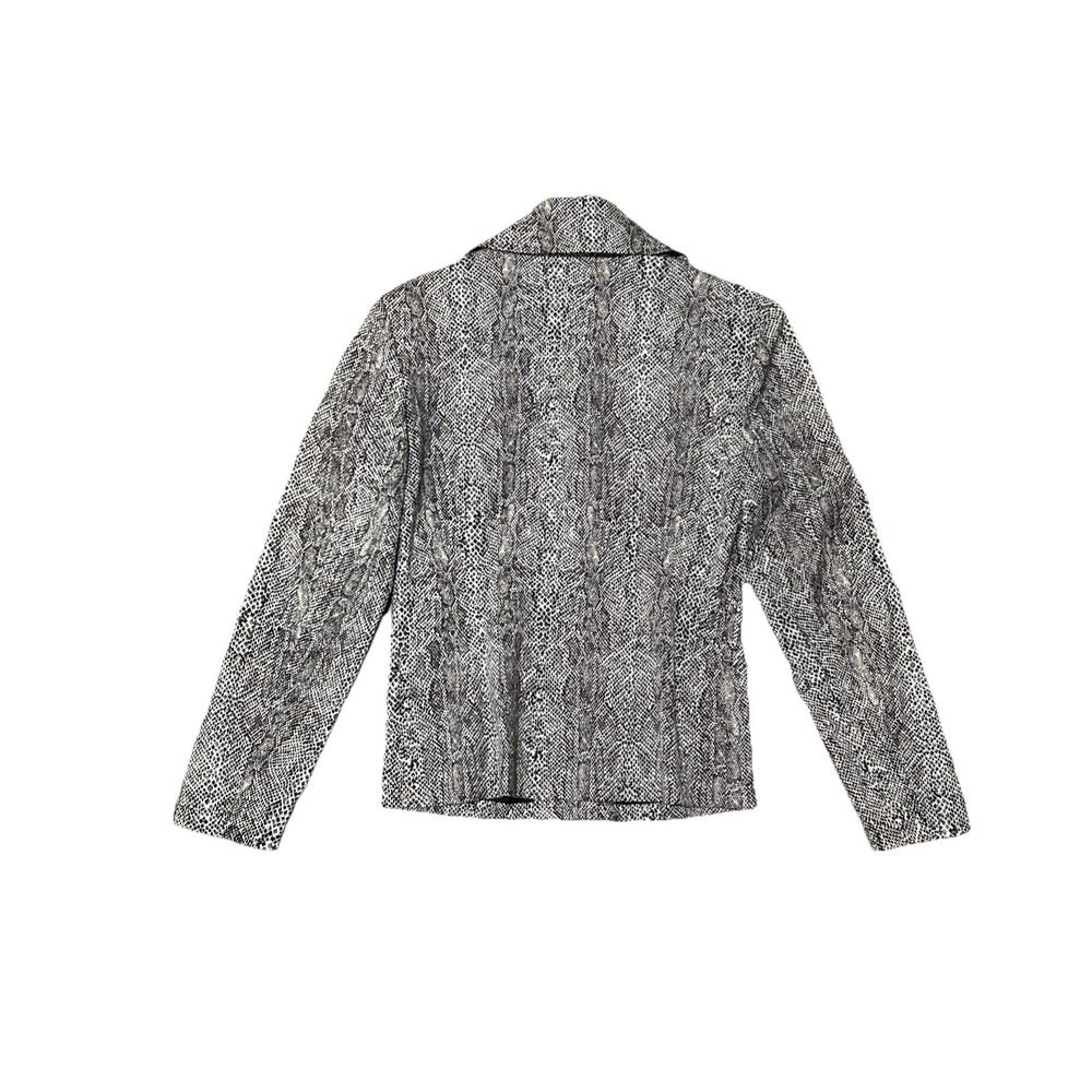 Paolo Santini Studio Snakeskin Print Suit Blazer Pants Womens Size 6 Stretch - Picture 14 of 15